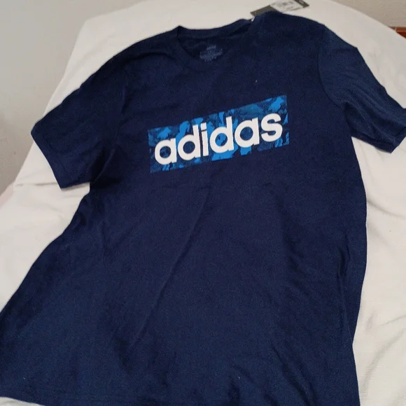 Adidas Men's Linear Fill Shirt - Navy - Picture 4 of 4